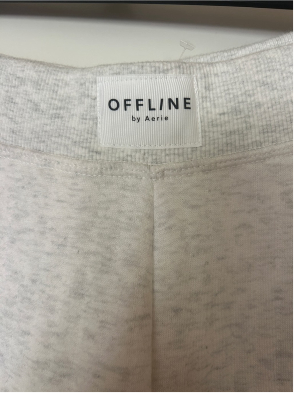 Women's Aerie Offline Wide Leg Coffee Run Trousers Ribbed Pants XL Beige - Picture 7 of 11